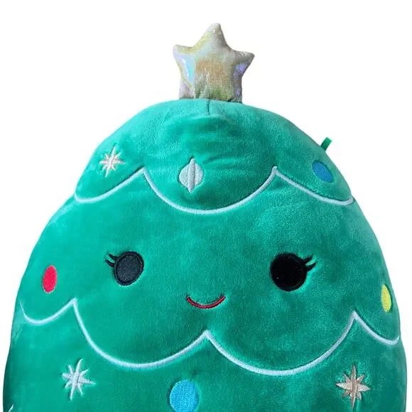 SQUISHMALLOWS 2023 LEAMA The Christmas Tree Plush 12" Green Gold Star No Tags - Picture 2 of 6